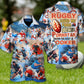 Funny Colorful Rugby Hawaiian Shirt Artwork Detail For Resort Trips And Outdoor Activities
