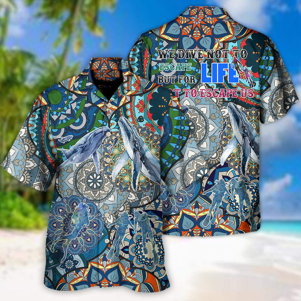 Scuba Diving Weekend Humor Hawaiian Shirt Tropical Styling View For Resort Wear