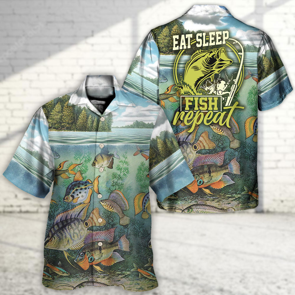 Coastal Fishing Activity Hawaiian Shirt Print Closeup For Coastal Travel