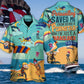 Funny Parasailing Sky Adventure Hawaiian Shirt Pattern Detail For Summer Holidays And Outdoor Fun