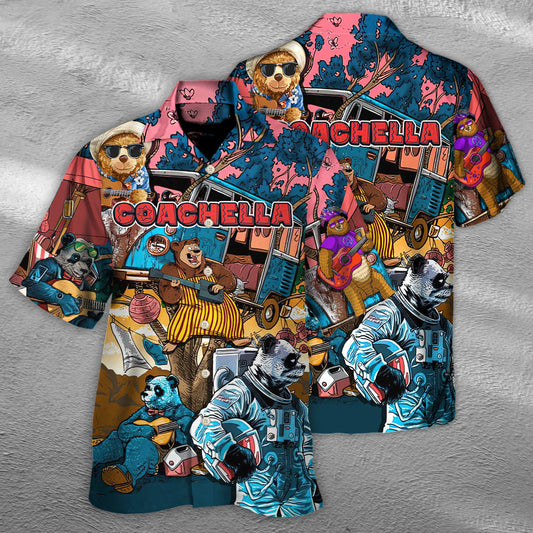 Music Event Festival Hawaiian Shirt Design Detail For Beach Days And Holiday Travel
