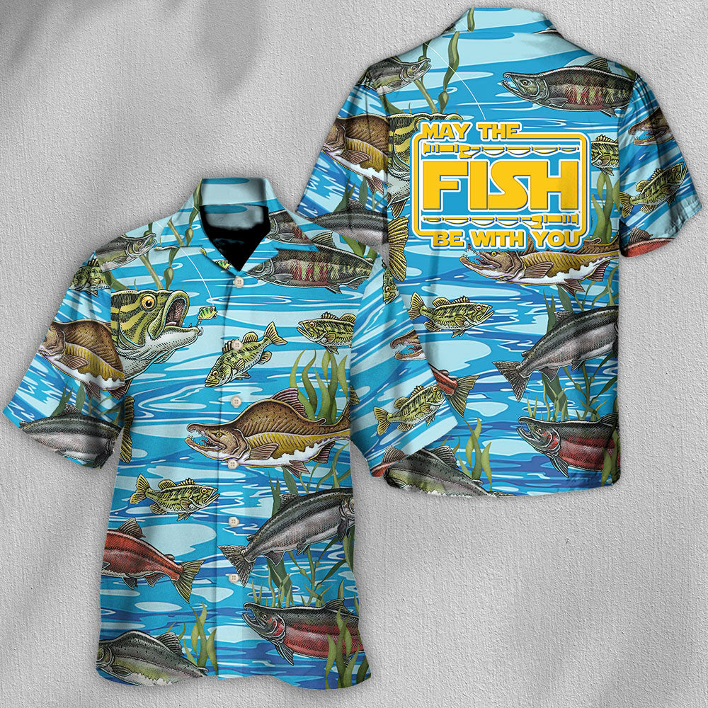 Fishing Adventure Graphic Hawaiian Shirt Artwork View For Casual Outings
