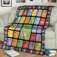 Asl Love American Sign Language Flannel Blanket For Cozy Bedroom Sofa Decor