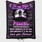 Family To My Wife Lover Flannel Blanket For Cozy Bedroom Sofa Decor