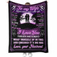 Family To My Wife Lover Flannel Blanket For Cozy Bedroom Sofa Decor