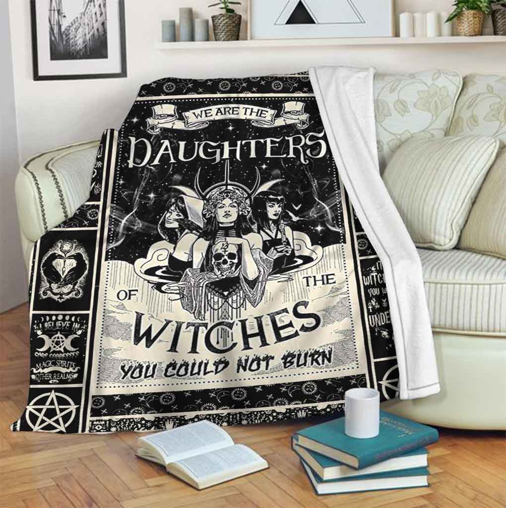 Witch We Are The Daughters Flannel Blanket For Cozy Bedroom Sofa Decor