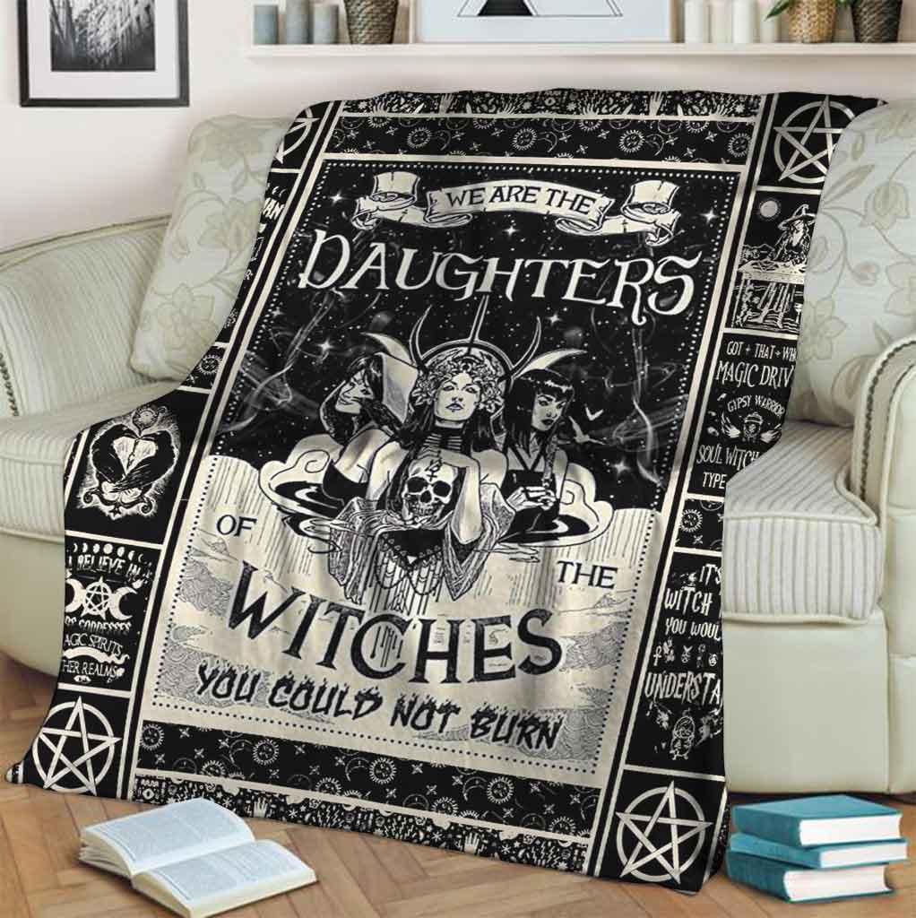 Witch We Are The Daughters Flannel Blanket For Cozy Bedroom Sofa Decor