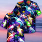 Neon Hummingbird Animals Hawaiian Shirt Artwork View For Coastal Escapes And Resort Style
