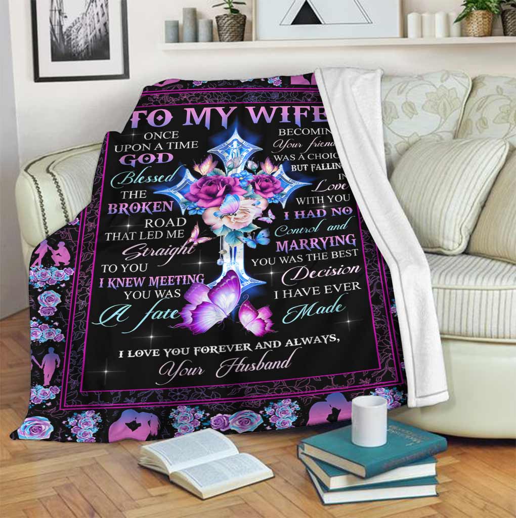 God To My Wife I Knew Flannel Blanket For Cozy Bedroom Sofa Decor