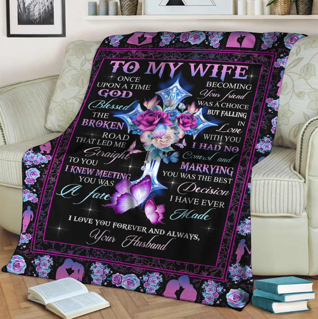God To My Wife I Knew Flannel Blanket For Cozy Bedroom Sofa Decor
