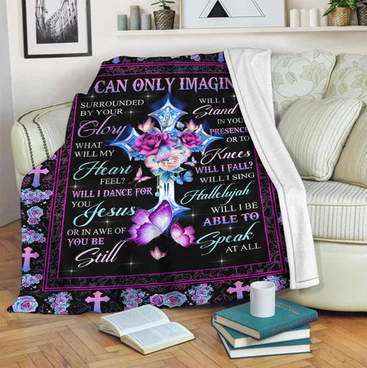 Christian Faith Inspiration Flannel Blanket For Cozy Bedroom Sofa Decor