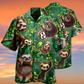 Cute Sloth Animals Hawaiian Shirt Artwork Detail For Resort Trips And Outdoor Activities