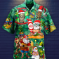 Funny Tiki Christmas Hawaiian Shirt Artwork Detail For Tropical Trips And Casual Outings