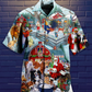 Christmas Animals Hawaiian Shirt Artwork Detail For Tropical Trips And Casual Outings