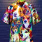 Watercolor Beagle Dogs Beautiful Hawaiian Shirt Design View For Casual Summer Styling