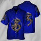 Colorful Dragon Navy Hawaiian Shirt Design View For Casual Outings