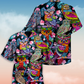 Floral Owl Nice Hawaiian Shirt Artwork Detail For Tropical Trips And Casual Outings