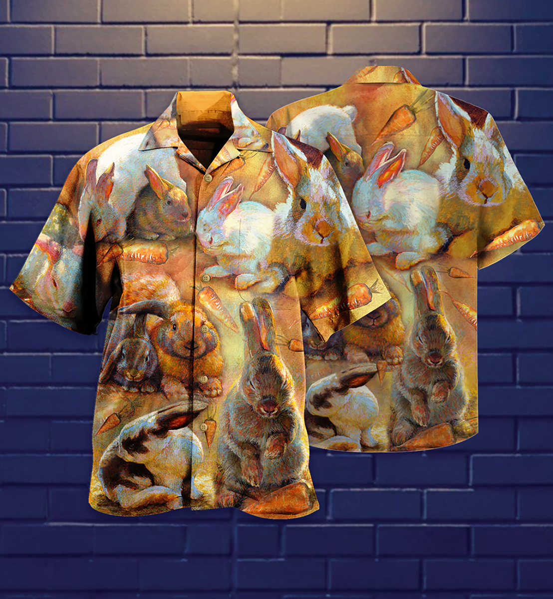 Vintage Rabbit Hawaiian Shirt For Summer Events And Casual Outdoor Wear