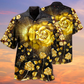 Rose Gold Floral Hawaiian Shirt With Detailed Graphic For Tropical Travel Beach Gatherings And Comfortable Wear