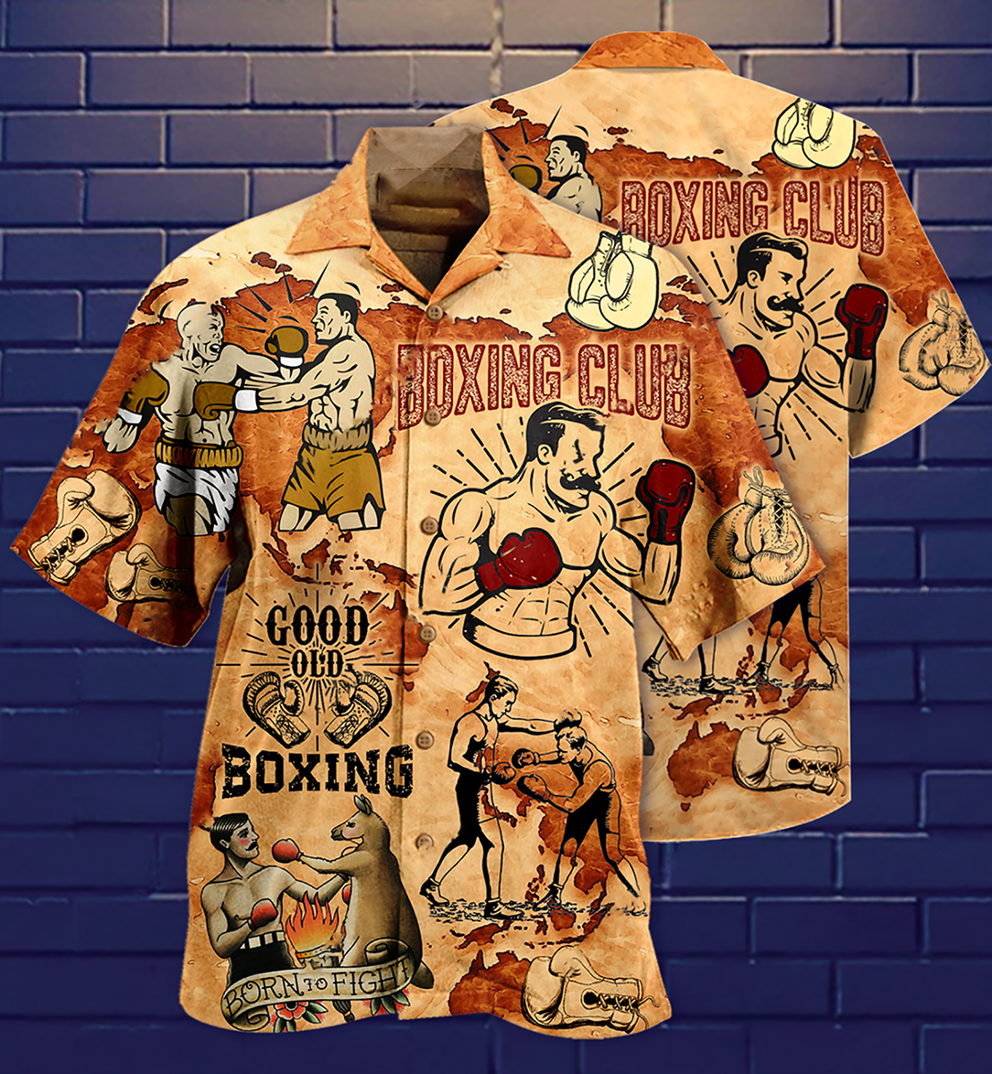 Boxing Hawaiian Shirt With Detailed Graphic For Island Holidays Summer Parties And Casual Outdoor Wear
