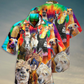 Cute Llama Hawaiian Shirt With Detailed Graphic For Tropical Parties Vacation Travel And Casual Summer Style