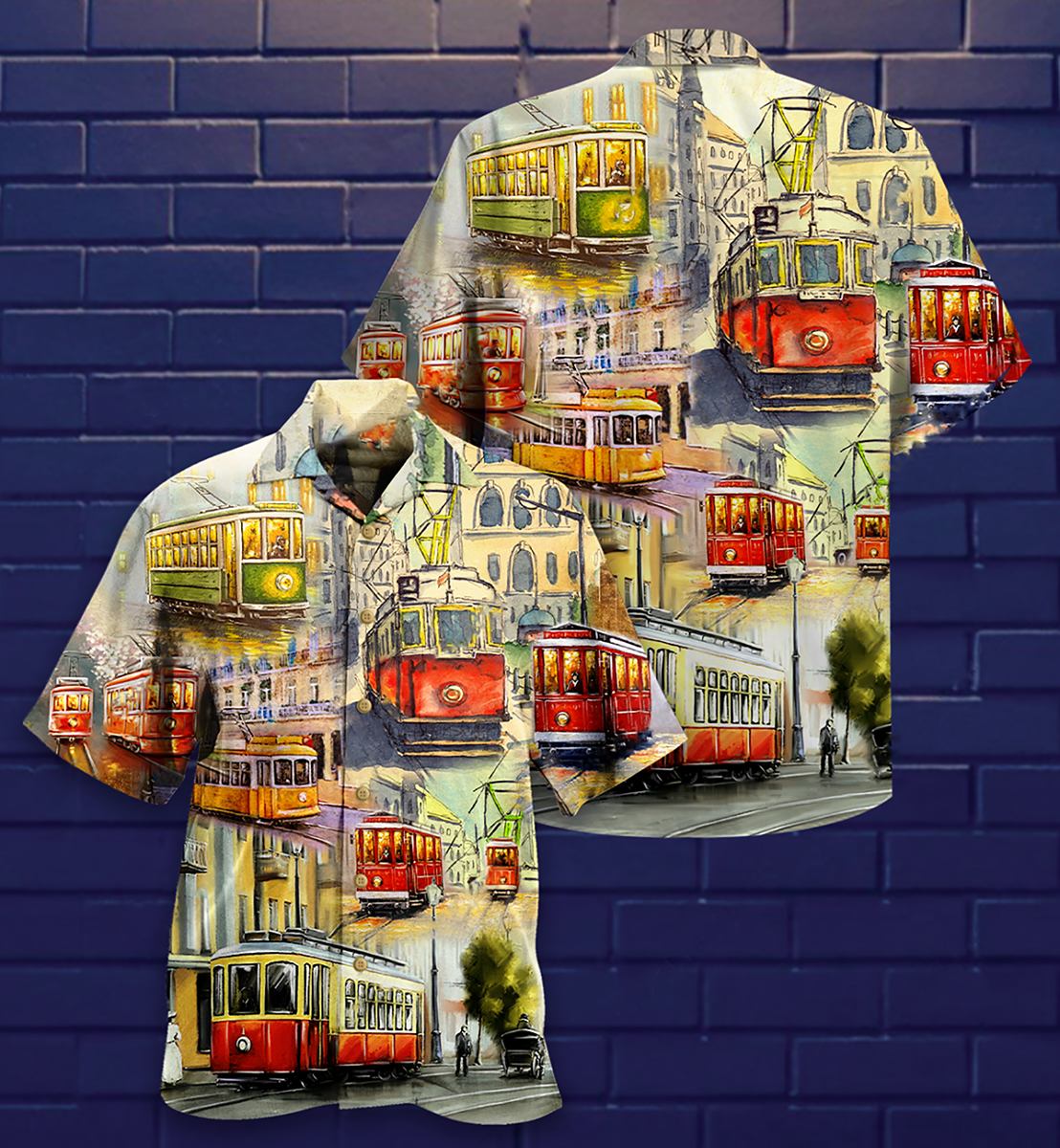 Train City Hawaiian Shirt For Vacation Days And Relaxed Coastal Outings