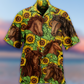 Horse Sunflower Amazing Hawaiian Shirt Artwork Detail For Resort Trips And Outdoor Activities