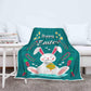 Easter Happy Bunny Flannel Blanket For Cozy Bedroom Sofa Decor