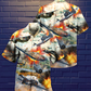 Combat Aircraft Fire War Hawaiian Shirt Artwork View For Coastal Escapes And Resort Style