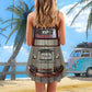 Hippie Van Retro V-Neck Sleeveless Cami Dress For Music Festivals And Thoughtful Boho Gifting