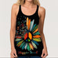 Hippie Soul Color Peaceful Hollow Tank Top For Fitness Days And Summer Travel