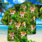 Fox 3D Animator Hawaiian Shirt Artwork Detail For Resort Trips And Outdoor Activities