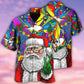 Christmas Playful Hippie Peace Hawaiian Shirt With All Over Print For Resort Travel Summer Outings And Casual Gatherings