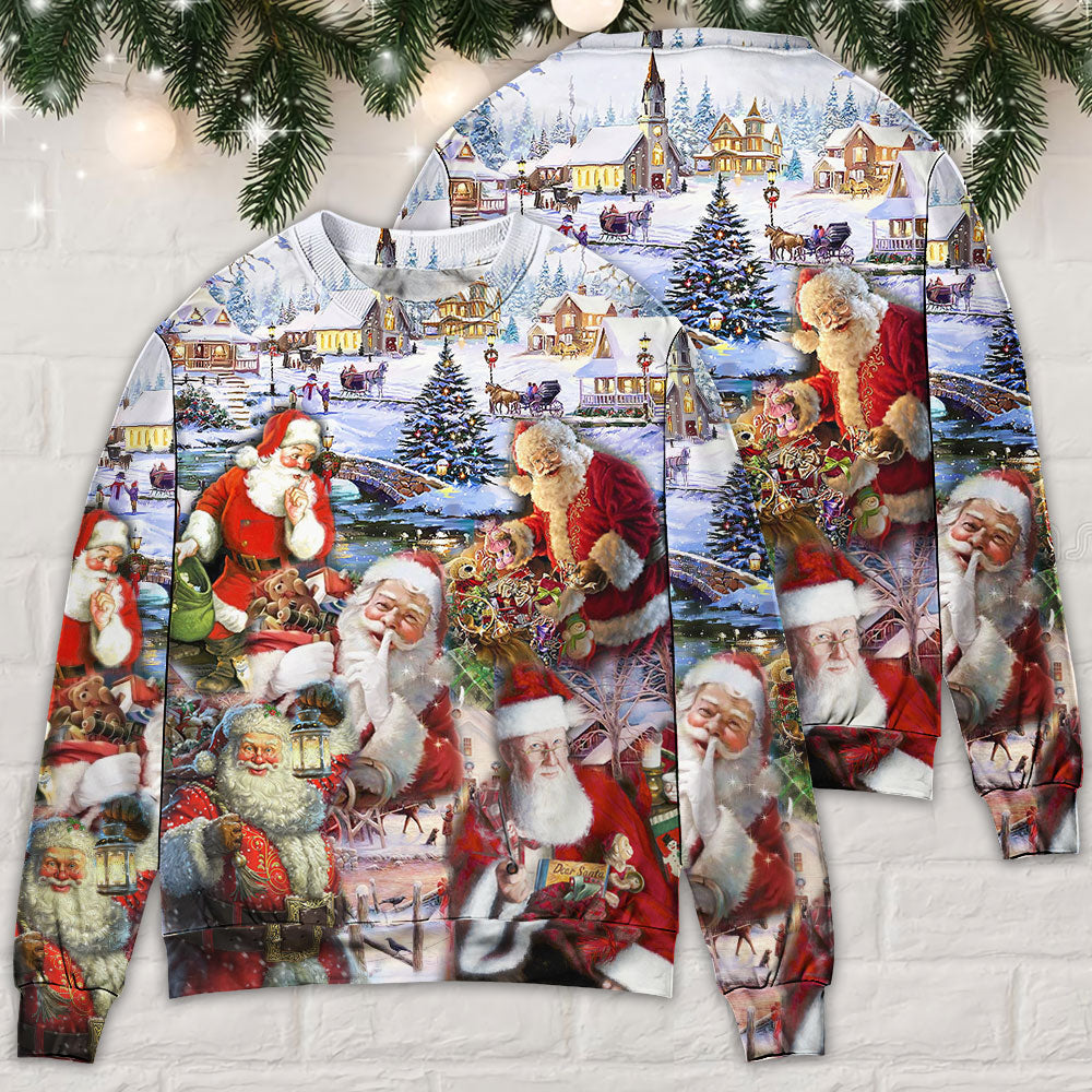 Christmas Santa Holiday Fun Sweater For Holiday Travel Winter Outings And Cheerful Gift Giving