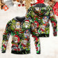 Hippie Funny Christmas Santa Humor Hoodie For Festive Family Moments Winter Wear And Holiday Gift Ideas