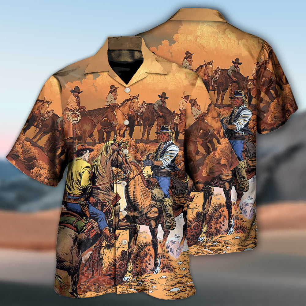 Riding Horse Hawaiian Shirt Summer Design Detail For Resort Wear