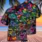 Creative Colorful Truck Hawaiian Shirt For Resort Trips, Coastal Parties, And Warm Weather Style