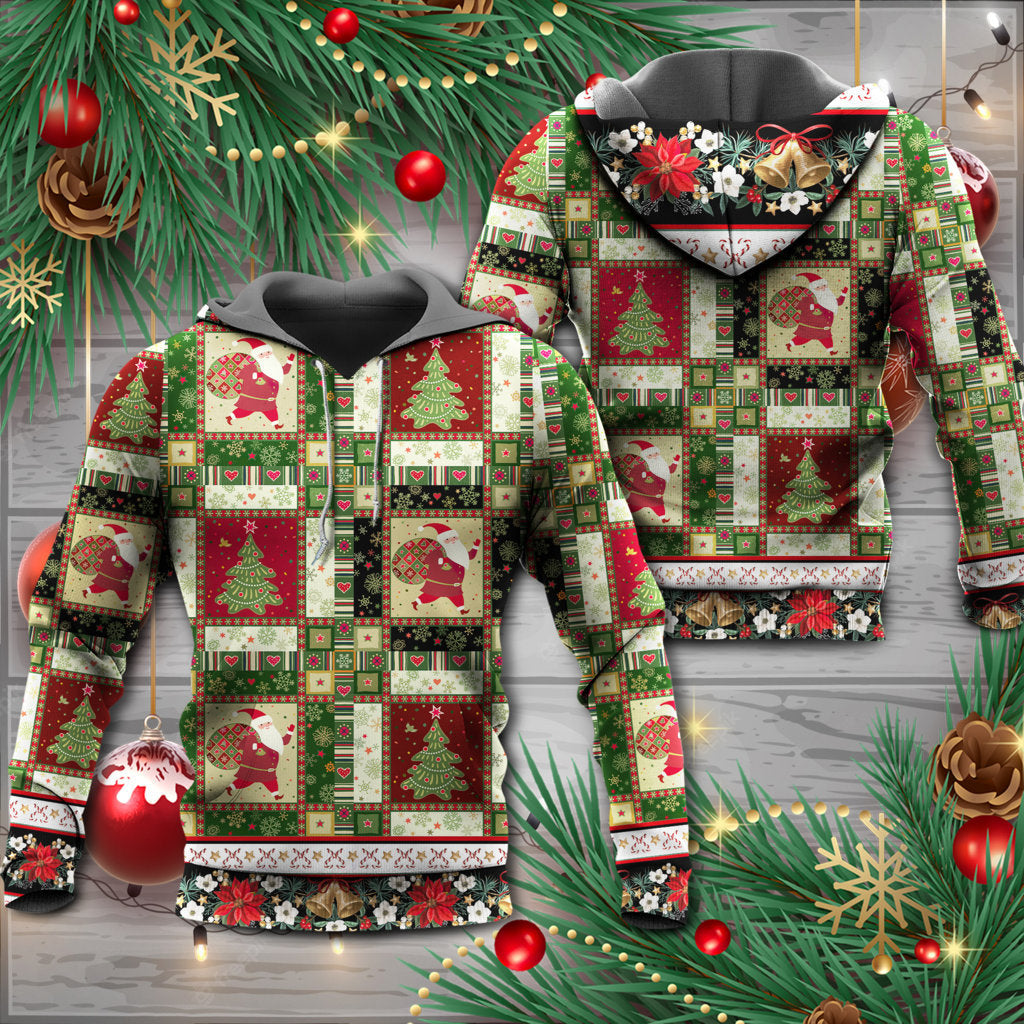 Christmas Santa Fir Tree Hoodie For Seasonal Parties Casual Wear And Thoughtful Holiday Gifts