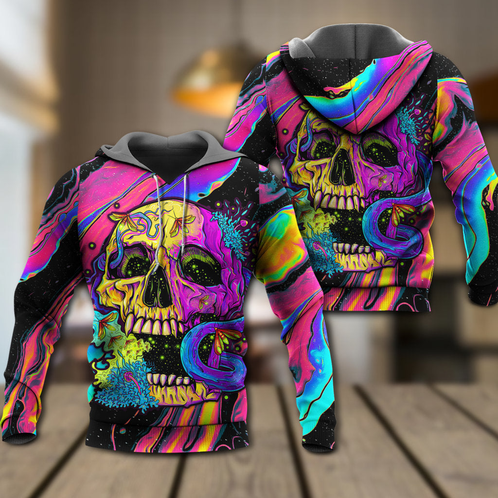 Neon Skull Moth Night Butterfly Hoodie For Gothic Art Lovers Daily Wear And Weekend Adventures