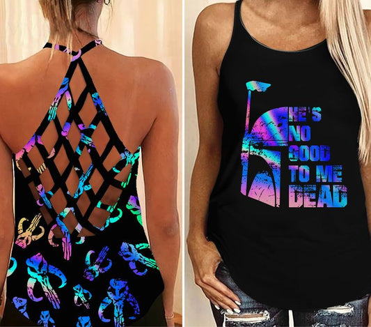 Hes No Good To Me Hollow Tank Top For Yoga Workouts And Casual Wear
