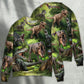 Dinosaur Forest Adventure Sweater For Casual Wear Travel Parties And Comfortable Seasonal Style