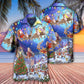 Christmas Santa Snowy Night Village Hawaiian Shirt Design Detail For Sunny Adventures And Casual Wear