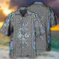 Wicca Mystic Triple Moon Witch Symbol Hawaiian Shirt Artwork Detail For Resort Trips And Outdoor Activities