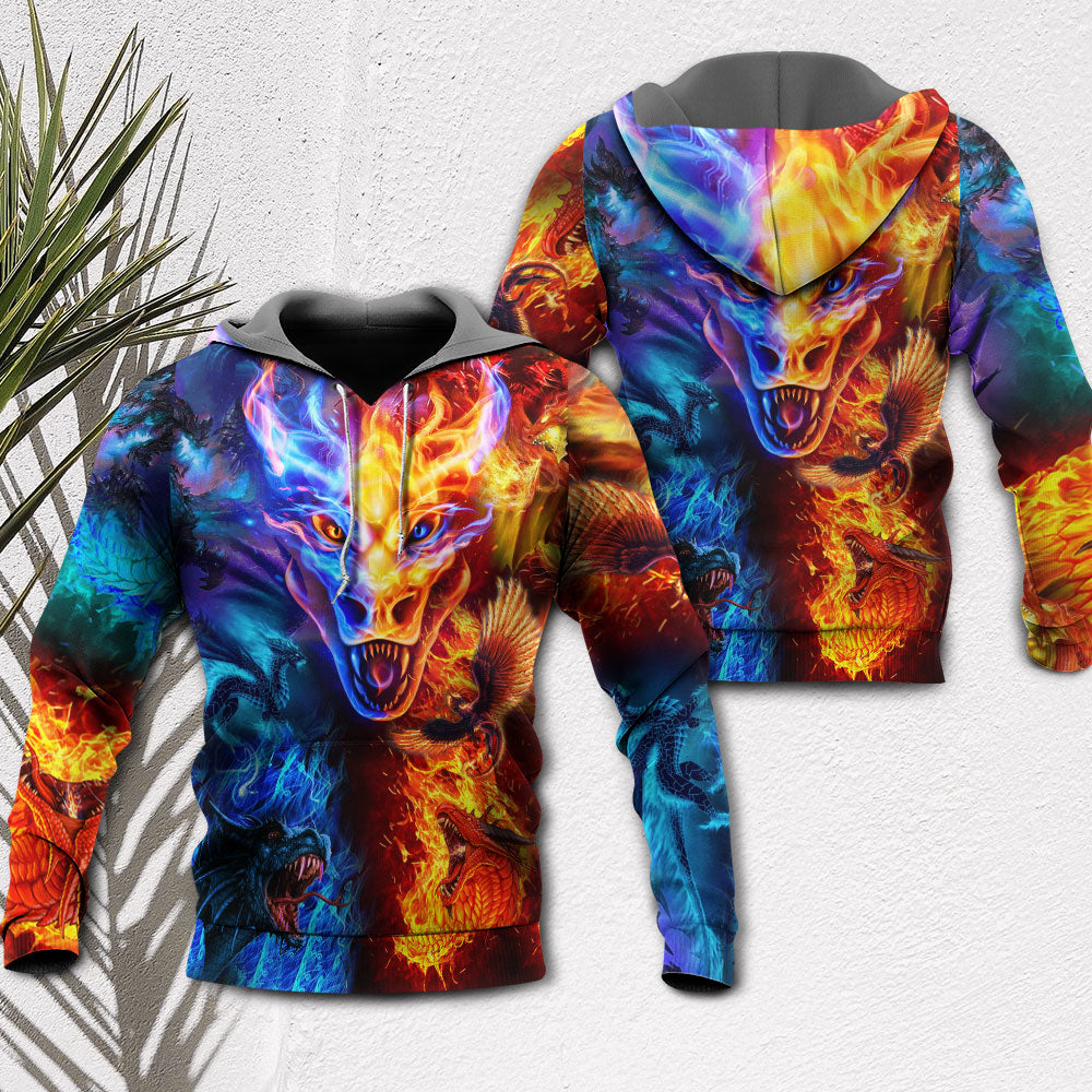 Dragon Fire Water Power Hoodie For Mythical Adventures Weekend Outings And Thoughtful Gifting