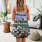 Horse Racing Road Love V-Neck Sleeveless Cami Dress For Beach Trips Parties And Relaxed Warm Weather Style