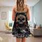 Skull Oh My Skull V-Neck Sleeveless Cami Dress For Travel And Expressive Warm Weather Fashion