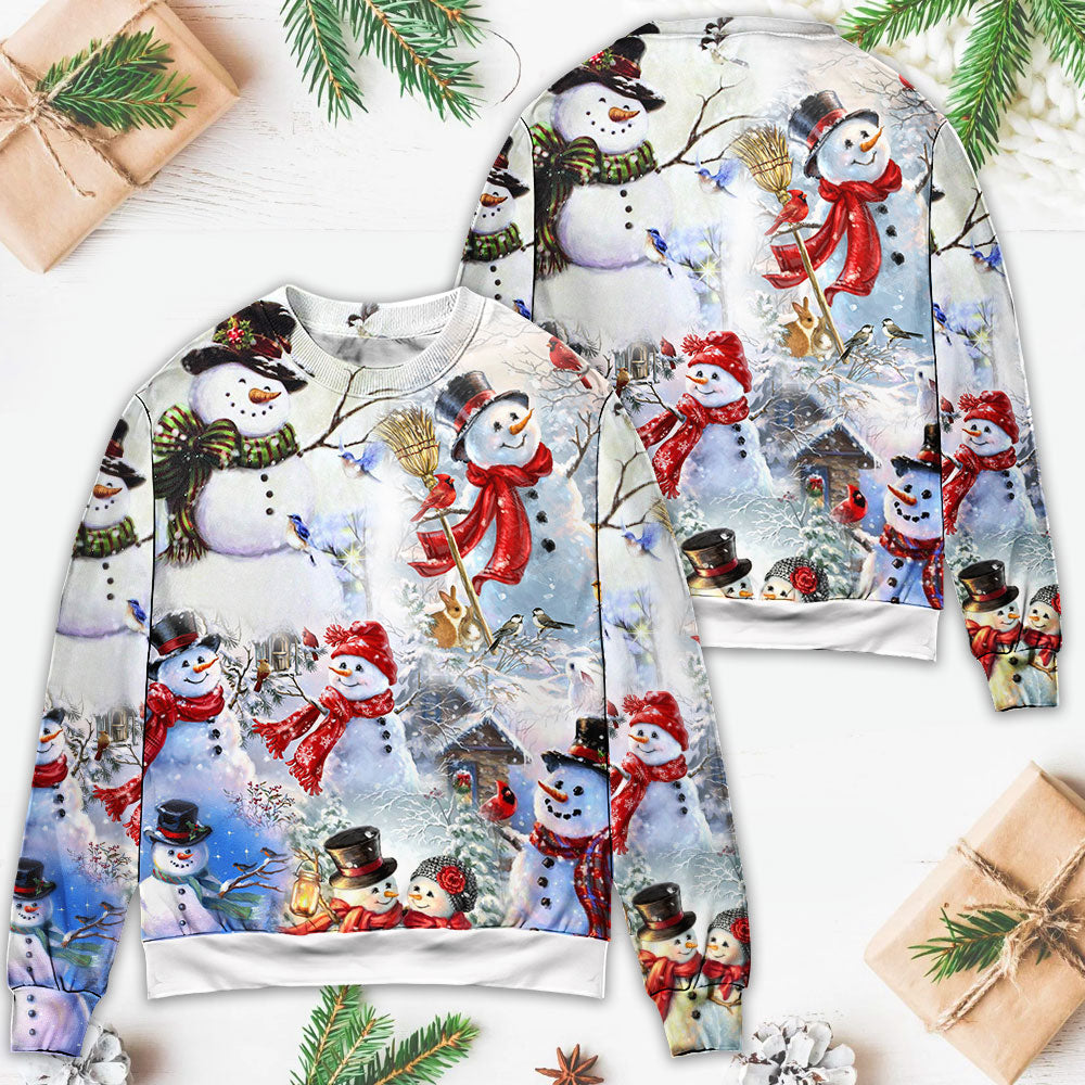 Snowman Christmas Merry Xmas Sweater For Holiday Travel Winter Outings And Cheerful Gift Giving
