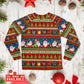 Happy Santa Christmas Long Sleeve Pajamas Set For Holiday Travel And Comfortable Home Wear