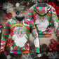 Colorful Hippie Christmas Psychedelic Santa Hoodie For Holiday Parties Weekend Outings And Cheerful Gift Giving