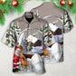 Christmas Santa Giving Everyone Hawaiian Shirt Pattern Detail For Summer Holidays And Outdoor Fun